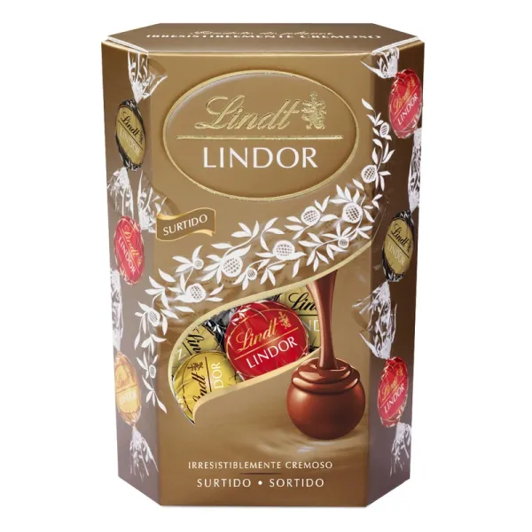 Estuche de Bombones LINDT LINDOR - Surtido Chocolate Blanco, Negro y con Leche - 200 g