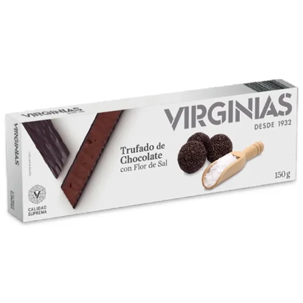 Estuche Turrón Trufado de Chocolate con Flor de Sal VIRGINIAS - 150 g.
