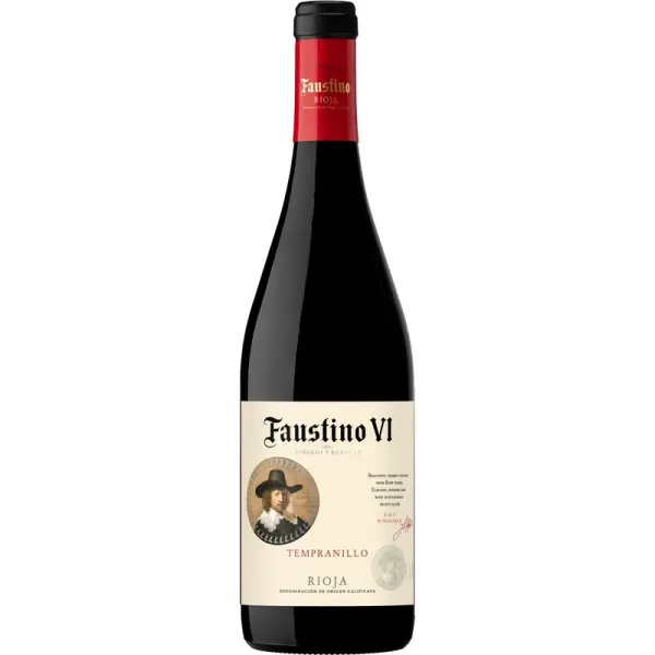 b. Vino tinto Rioja FAUSTINO VI - Criado en barrica de Roble