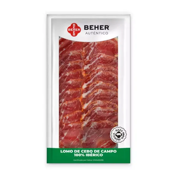 Loncheado Lomo Cebo Campo 100 % Ibérico BEHER - 80 g.