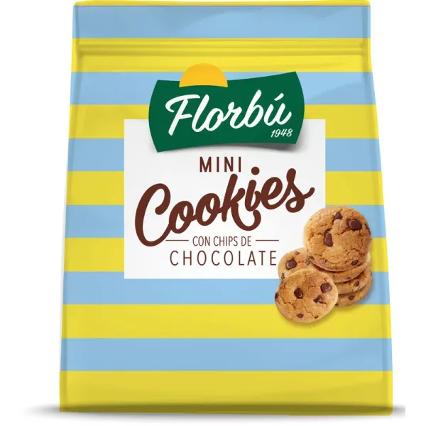 Bolsa Mini Cookies Chips de Chocolate FLORBU - 120 g.