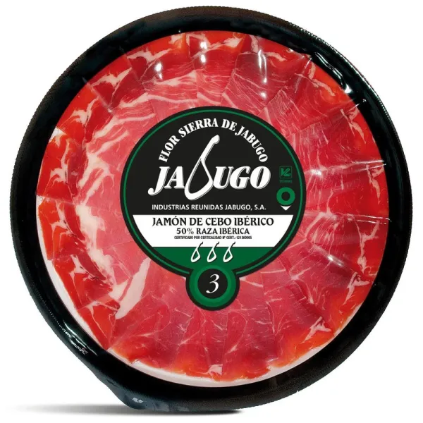 Plato Jamón Ibérico de cebo FLOR SIERRA DE JABUGO - 100 g.