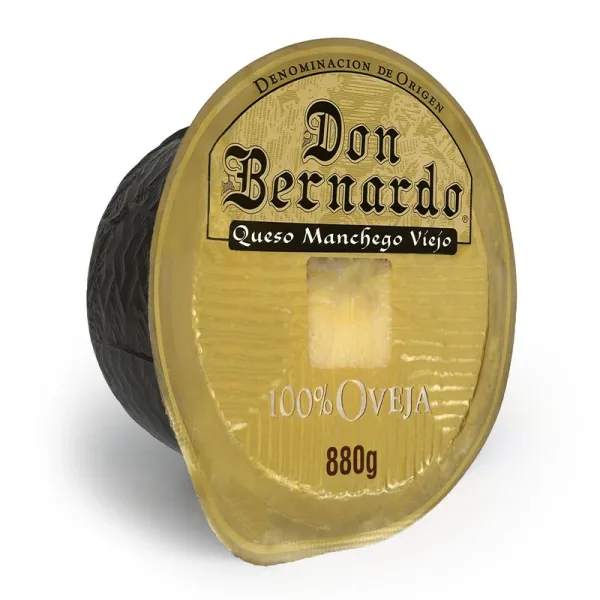 Pieza Queso D.O. Manchego Viejo Puro de Oveja DON BERNARDO ORO - Peso aprox 900 g.