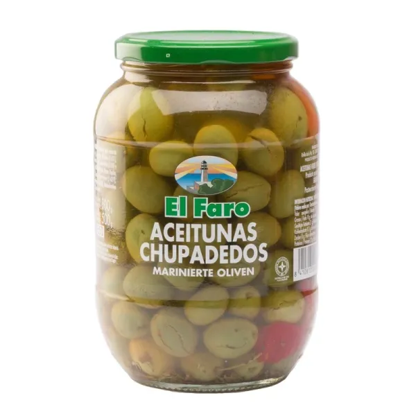 Frasco aceitunas Chupadedos EL FARO - 850 ml.