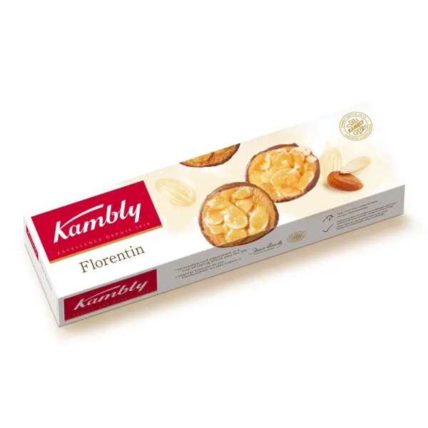 Estuche de Galletas KAMBLY de Almendra con Chocolate - 100 g.