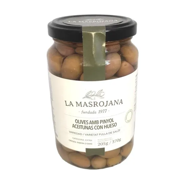 Frasco aceitunas MASROJANA Full de Salce - 210 g.