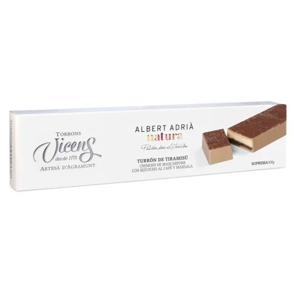 Estuche Turrón VICENS TIRAMISU by ALBERT ADRIÀ - 250 g.
