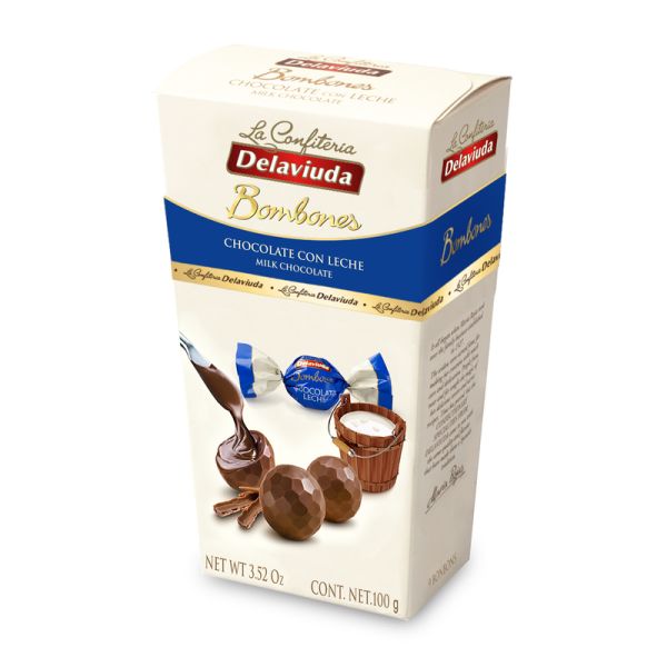 Estuche de Bombones de Chocolate con Leche - DELAVIUDA - 100 g.