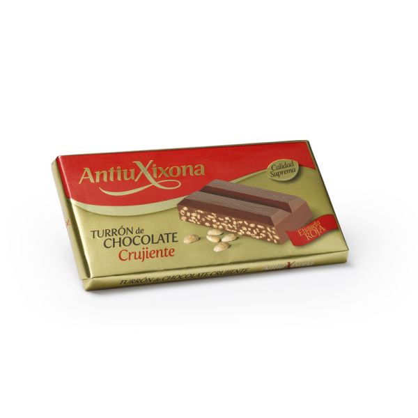 Barra Turrón de Chocolate Crujiente ANTIU XIXONA - 150 g.