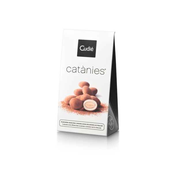 Estuche de Delicias de Almendra recubiertas de Chocolate Catanias CUDIÉ - 80 g.