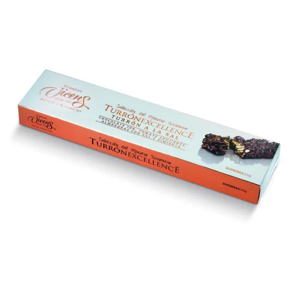 Estuche Turrón Chocolate a la Sal VICENS EXCELLENCE - 250 g.