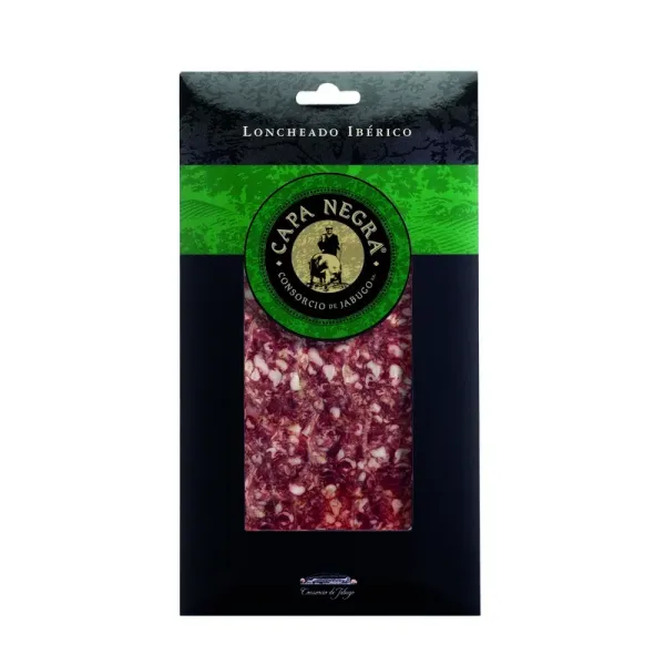Estuche Loncheado Salchichón Ibérico Cular CAPA NEGRA - 80 g.