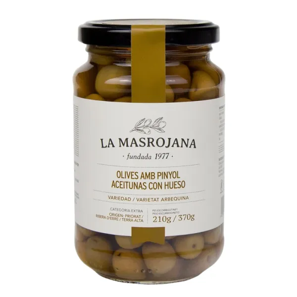 Frasco Aceitunas Arbequinas LA MASROJANA - 210 g.