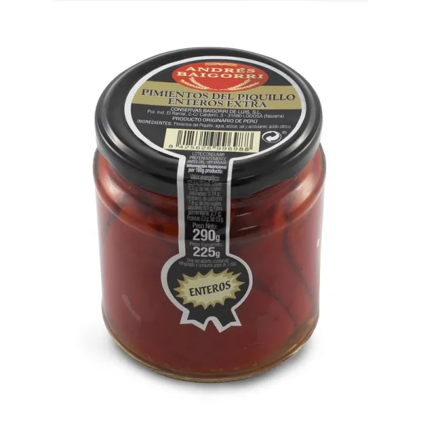 Frasco Pimiento del Piquillo Entero Extra BAIGORRI Selección - 290 g.