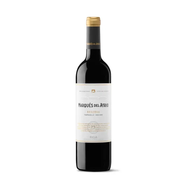 b. Vino tinto D.O. Rioja MARQUÉS DEL ATRIO Reserva