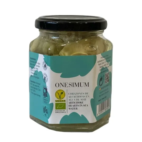Frasco de Corazones de Alcachofa Mediterránea ONESIMUM - Ecológica 290 g
