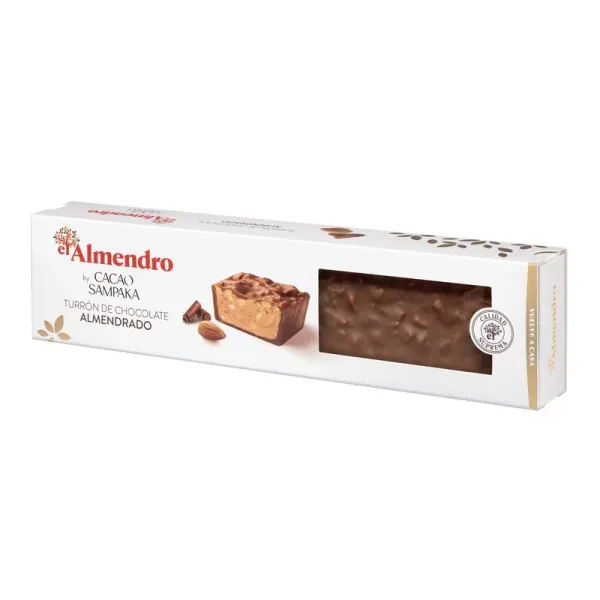 Estuche Turrón EL ALMENDRO Artesano de Chocolate Almendrado - 210 g.